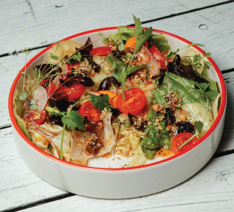 Зеленый овощной салат