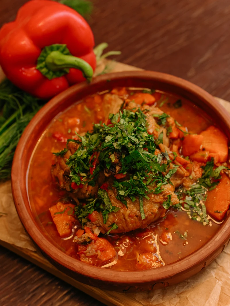 Чахохбили с овощами