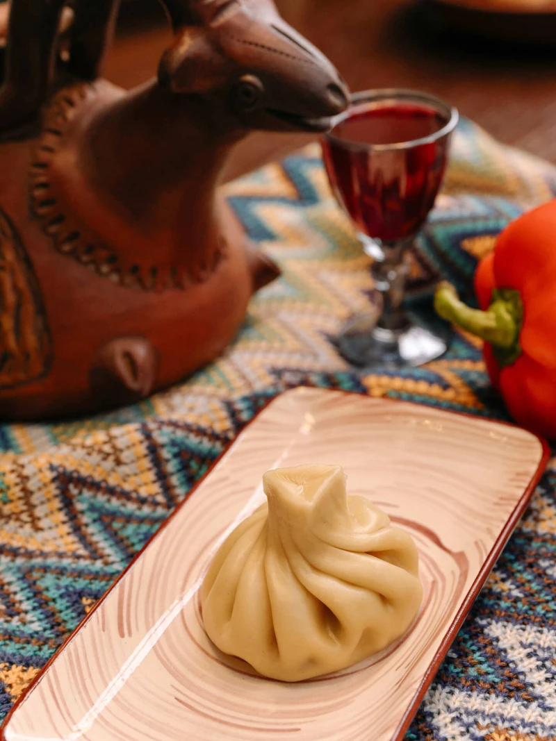 Хинкали с курицей и грибами