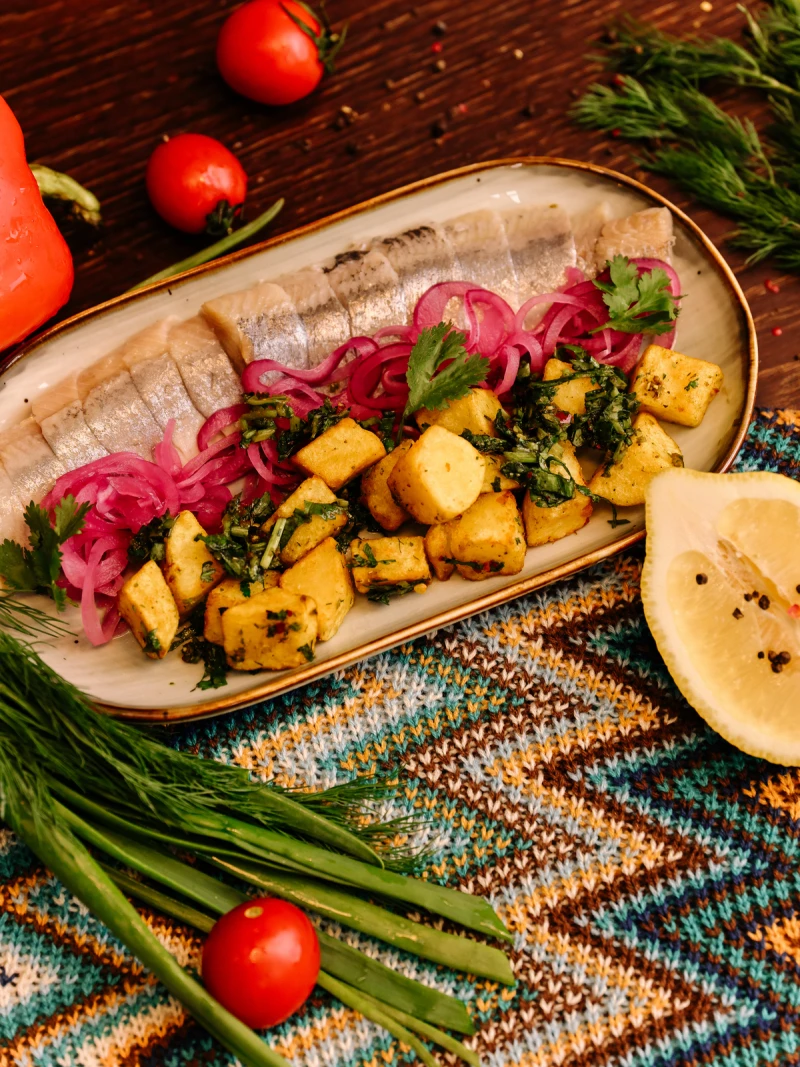 Сельдь с картофелем