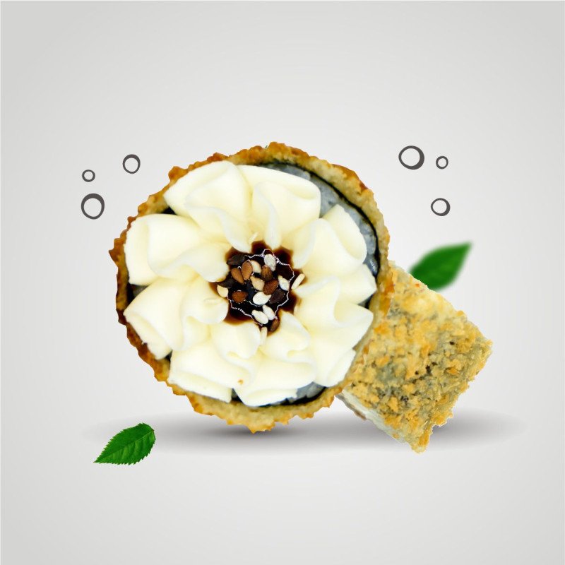 Жаренный ролл с креветкой