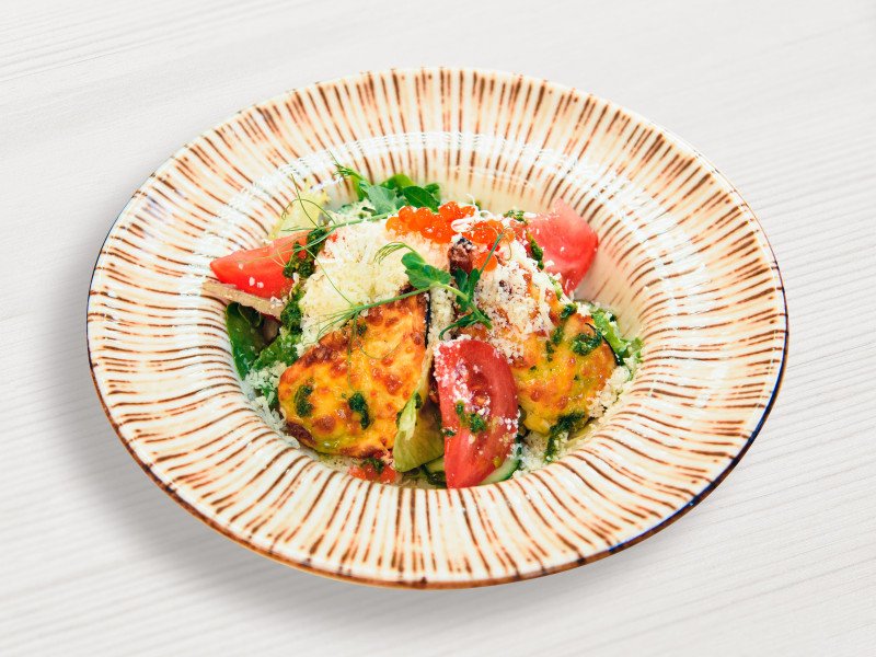 Салат c мидиями Киви