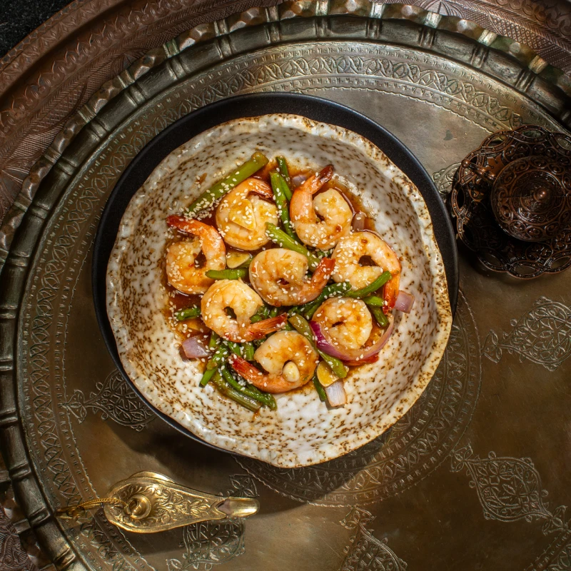 Вок с креветкой 