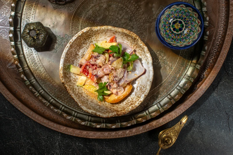 Вок из осьминога