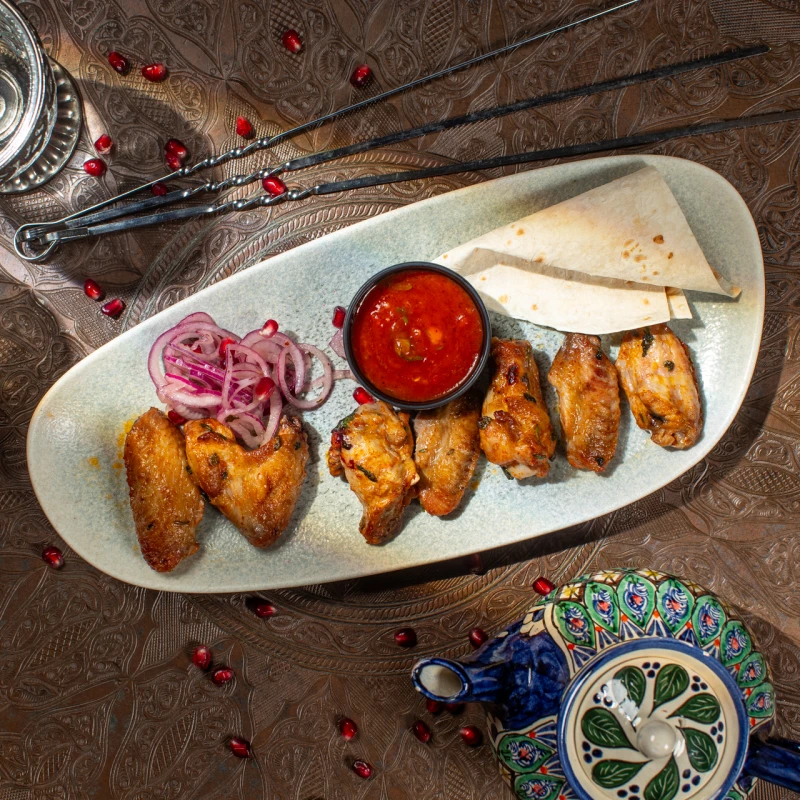 Шашлык из крыльев куриных