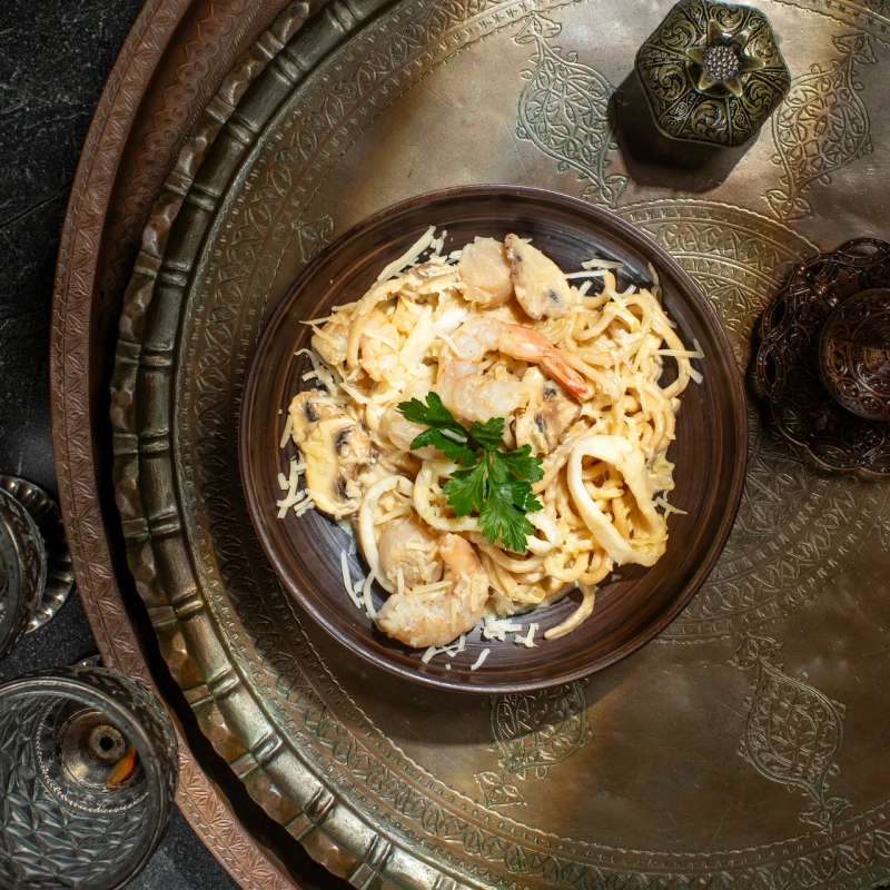 Вок с морепродуктами