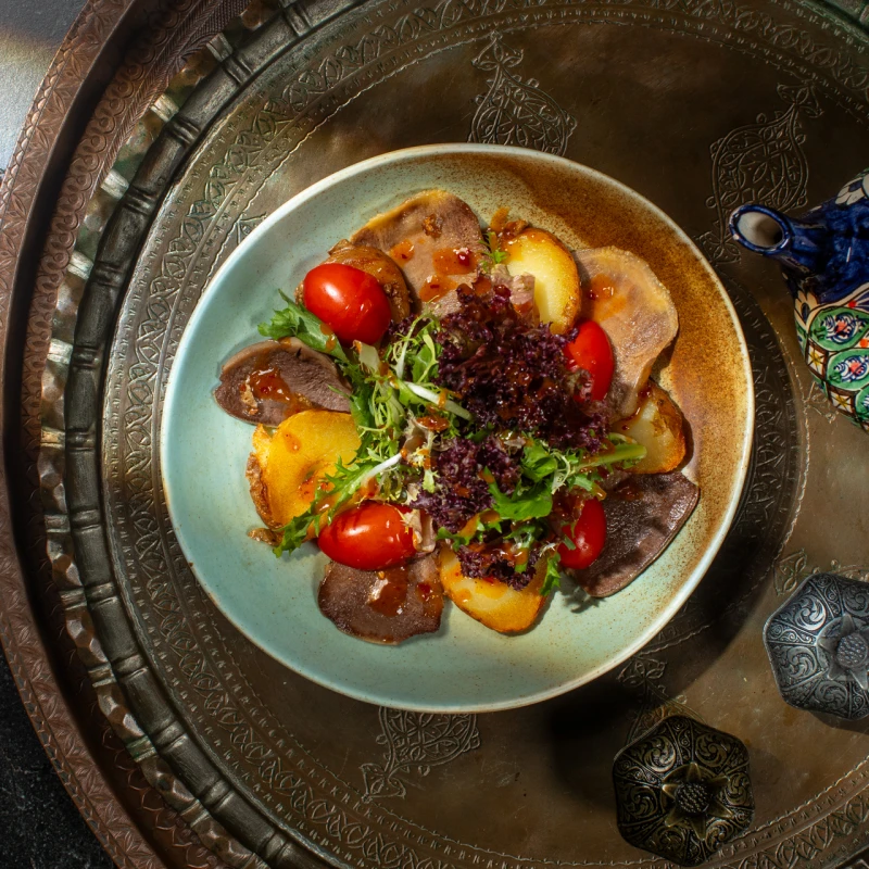 Салат Сулейман с языком