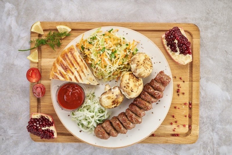 Люля из баранины с шампиньонами