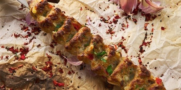 Люля- кебаб из свинины с сыром и болгарским перцем