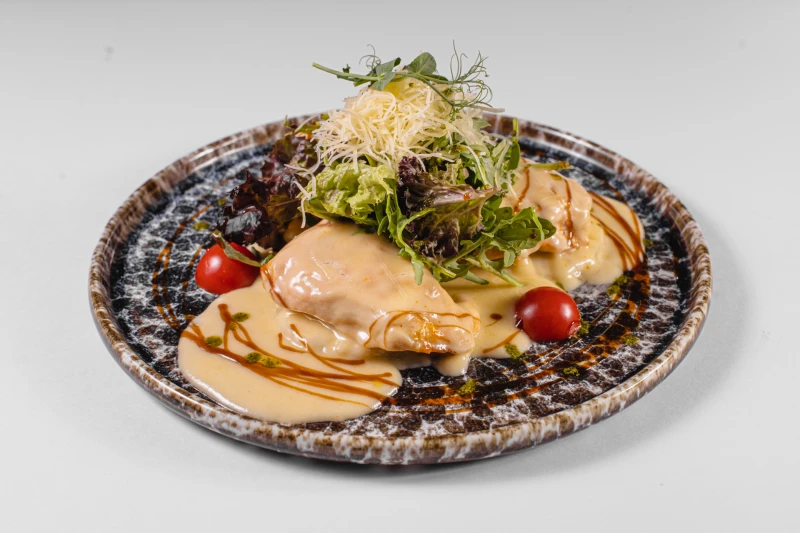 Курица с Ананасом в Сливочно- Медовом Соусе 