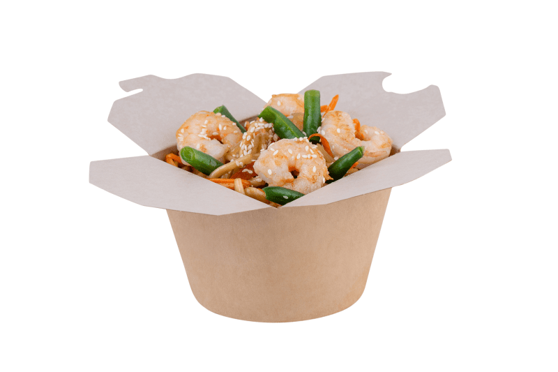 С креветками в соусе терияки