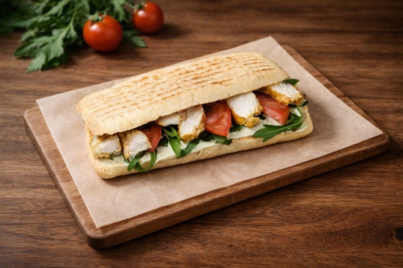 Чиабата Курица с помидором