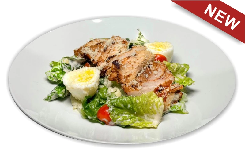Листья салата "Романо" с куриным бедром на гриле и соусом " Тонато" 240 гр
