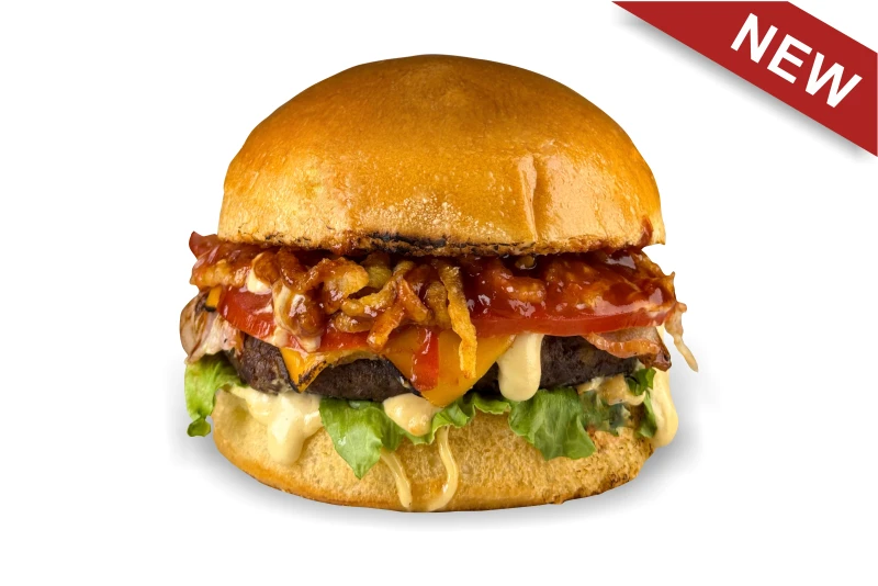 Бургер из мраморной говядины, хрустящим луком 330 гр