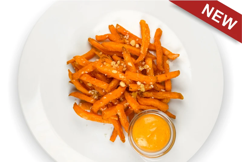 Батат фри с пармезаном, соусом кимчи