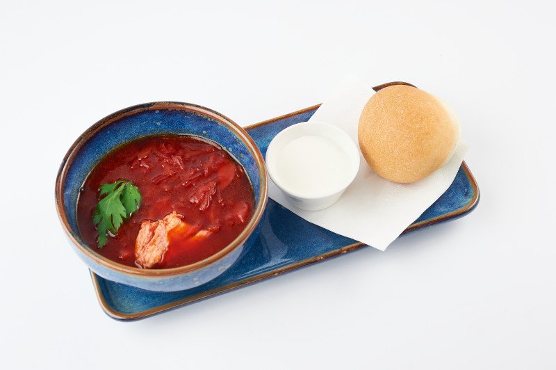 Борщ с курочкой и помпушкой