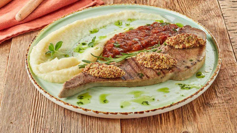 Стейк из говяжьего языка