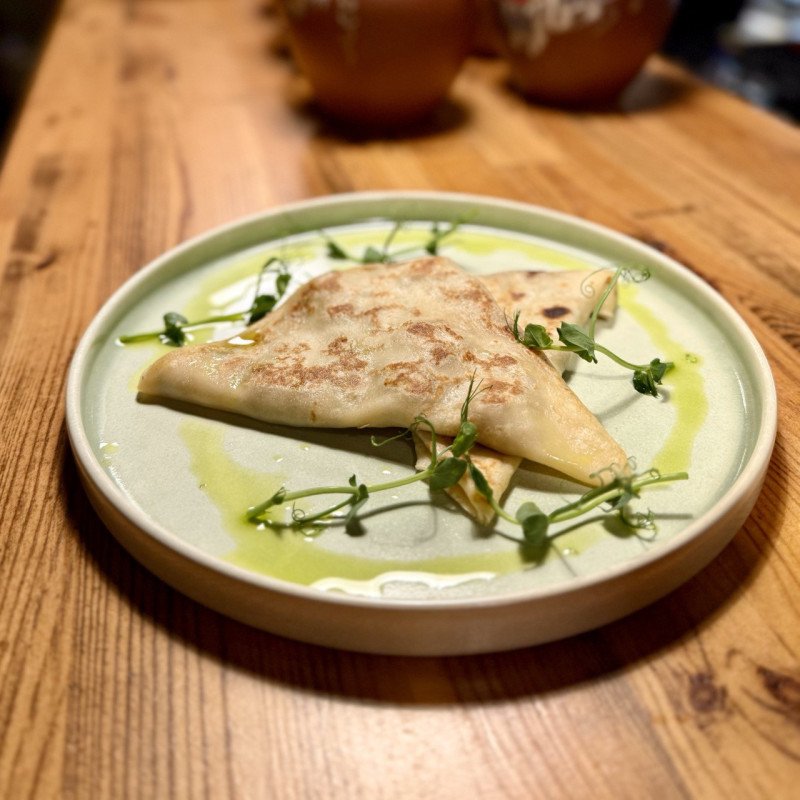 Блины с грибным жюльеном