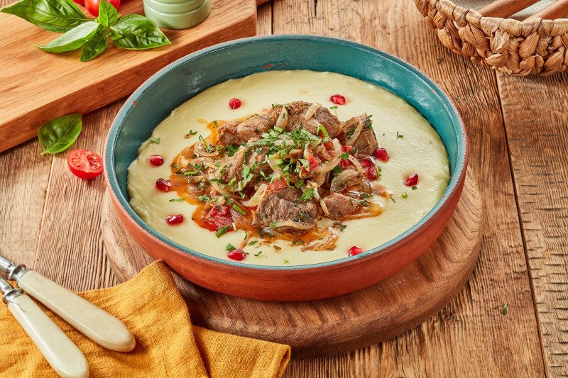 Каурма из баранины с ташмиджаби