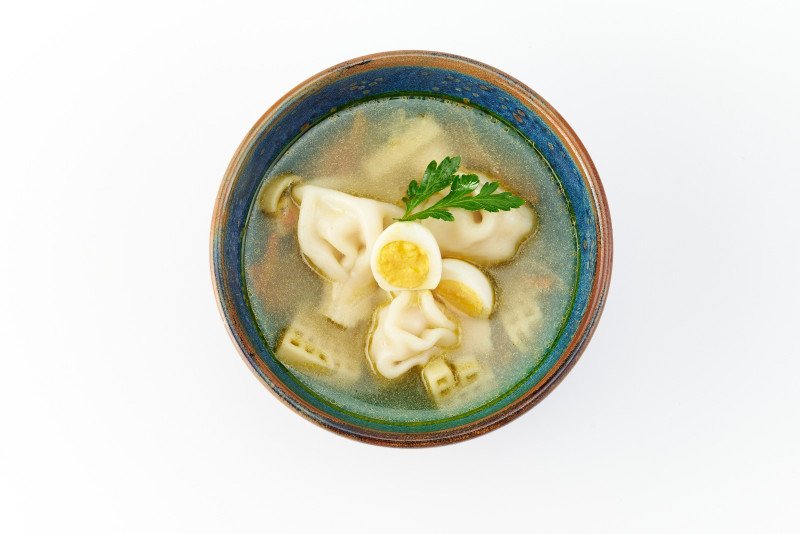 Суп куриный с мини-хинкали