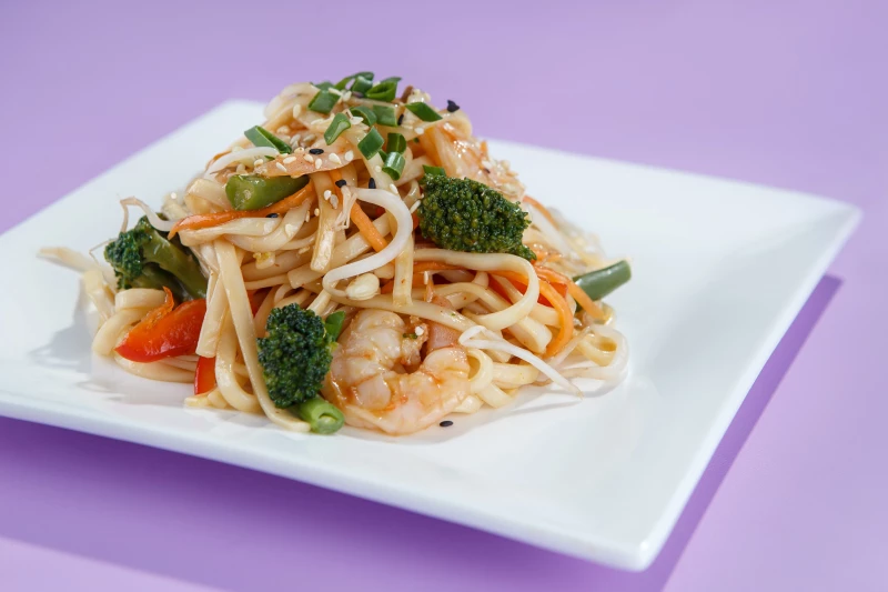 Яки удон с креветкой