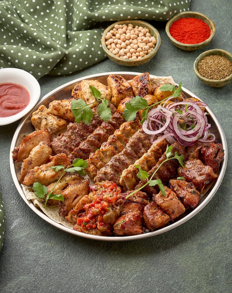 Большое мясное плато с мангала