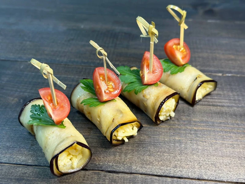 .Мини рулетики из баклажанов 20 г*4