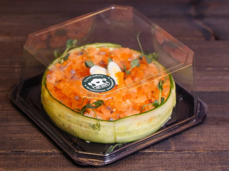 Салат праздничный "Оливье с семгой " 1 кг