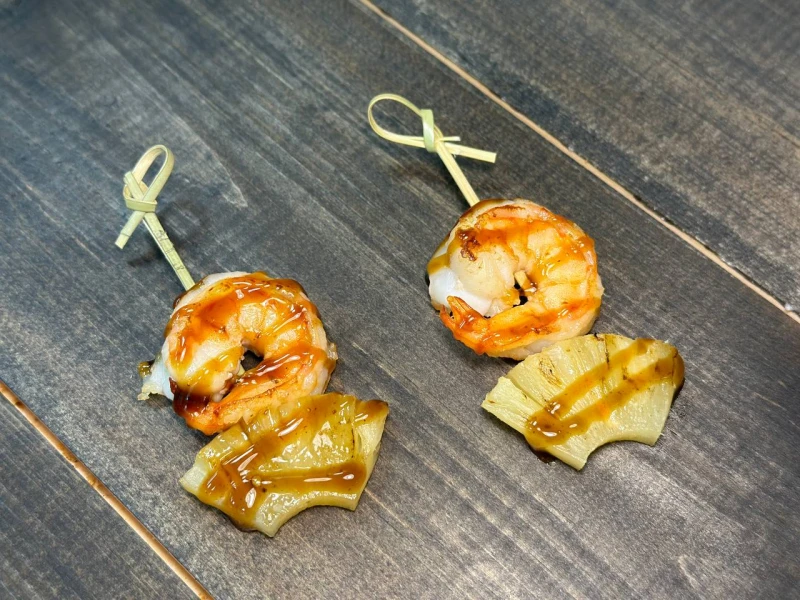 .Канапе с креветкой с ананасом гриль 15 г*4