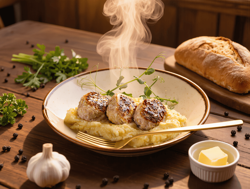 Куриные котлетки с пюре 100/150гр