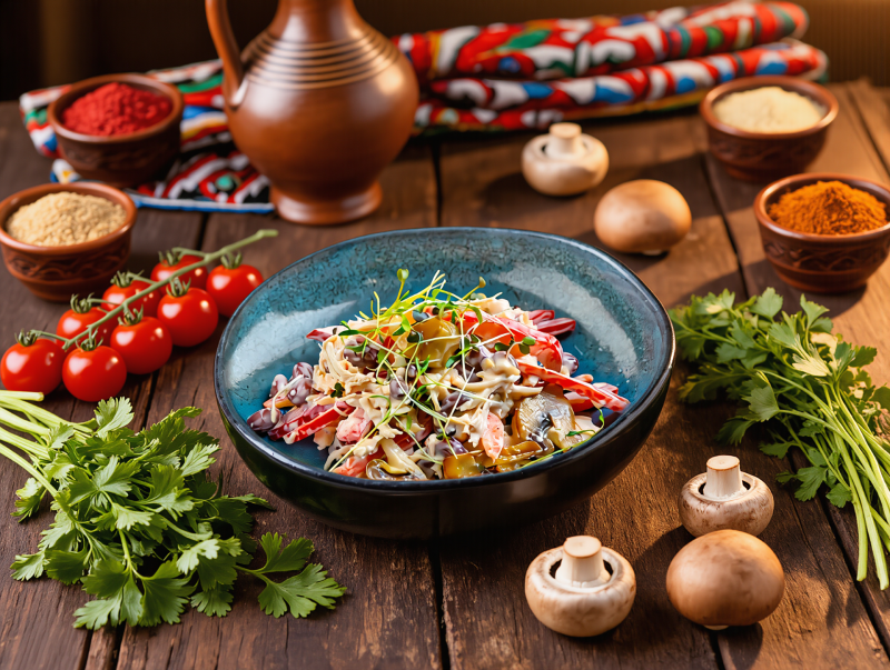 Салат из ароматной куриной грудки 160гр