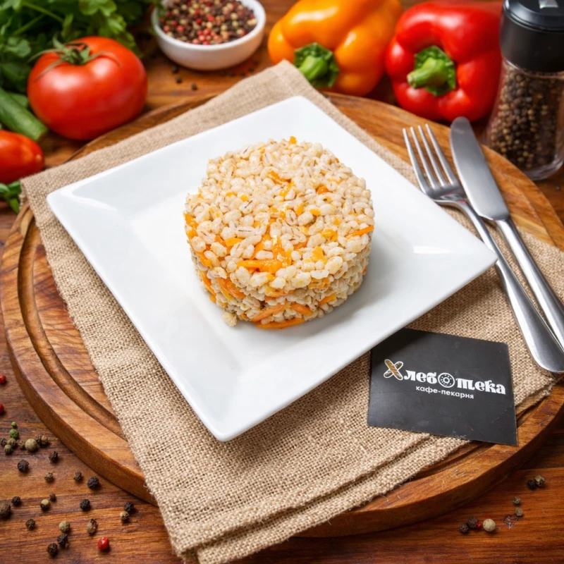 Перловка с овощами