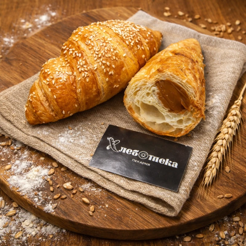 Круассан с варёной сгущёнкой