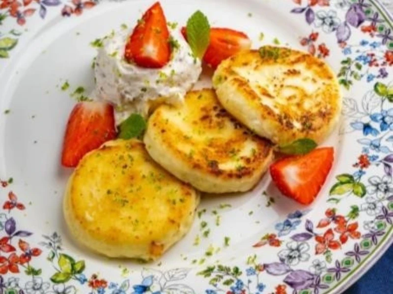 Сырники с кремом страчателла