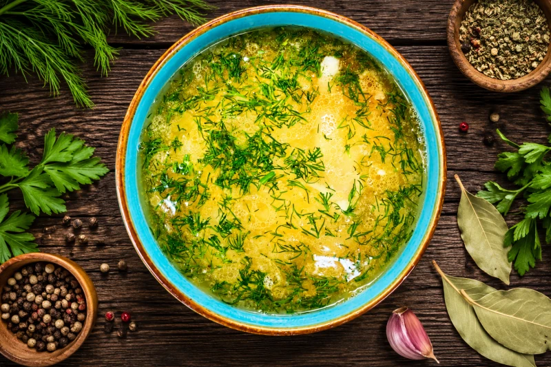 Суп лапша с курицей