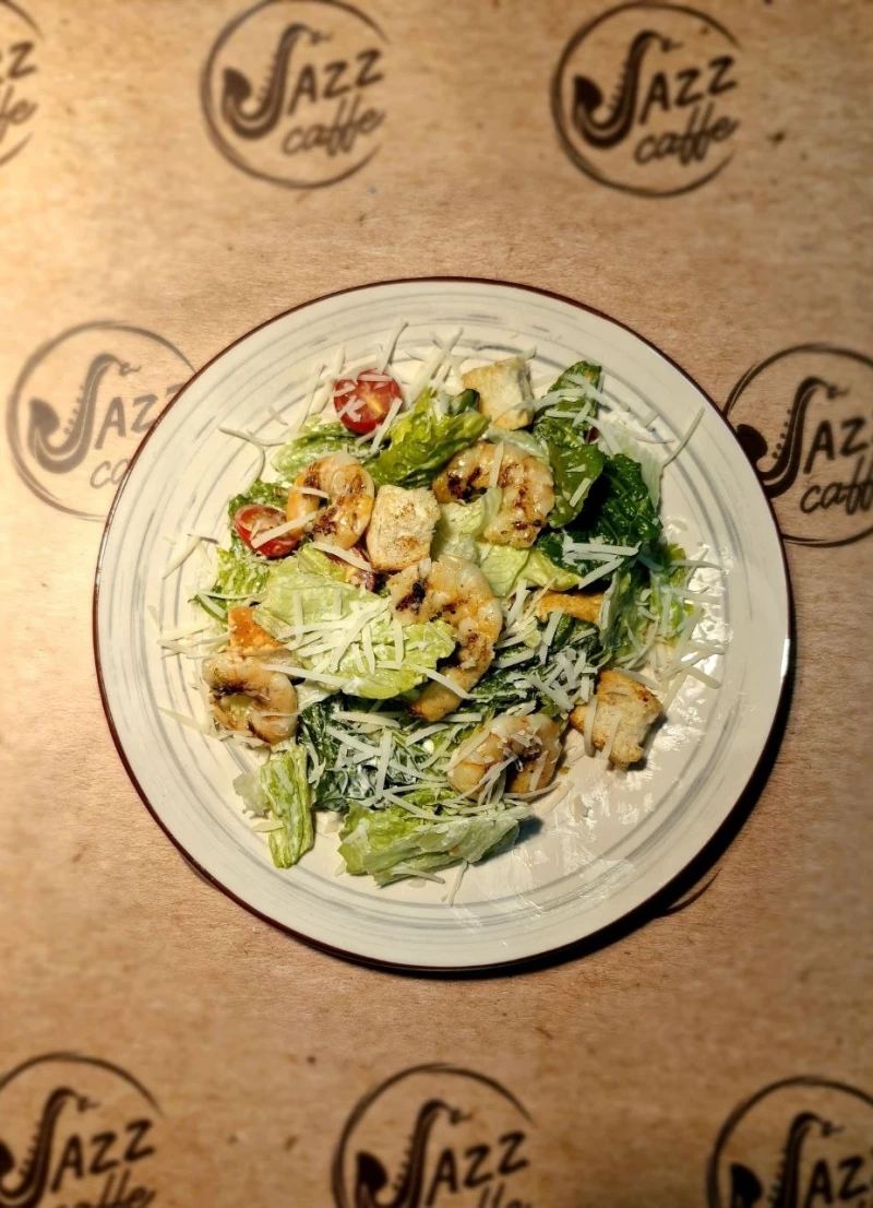 Салат Цезарь с креветкой