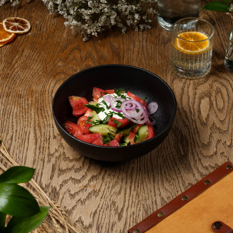 Салат деревенский со сметаной