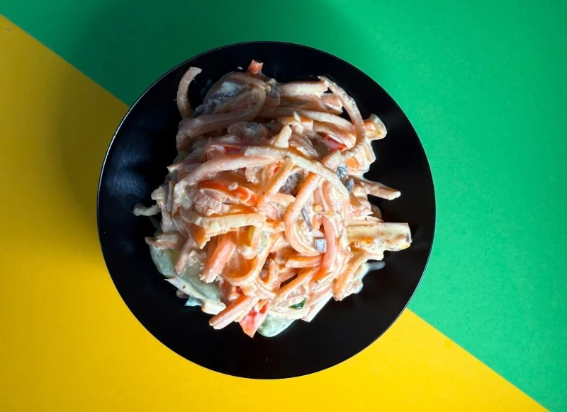 Корейская морковь с говядиной