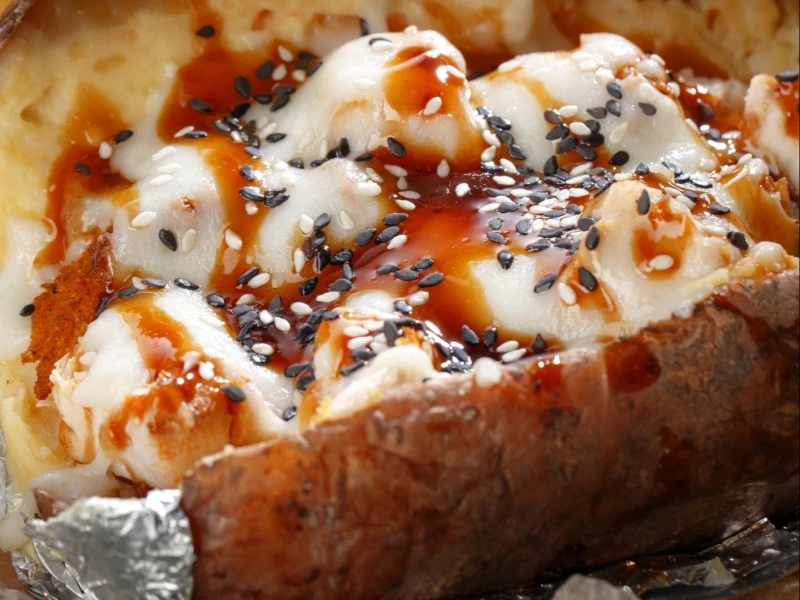 Картофель с курицей терияки