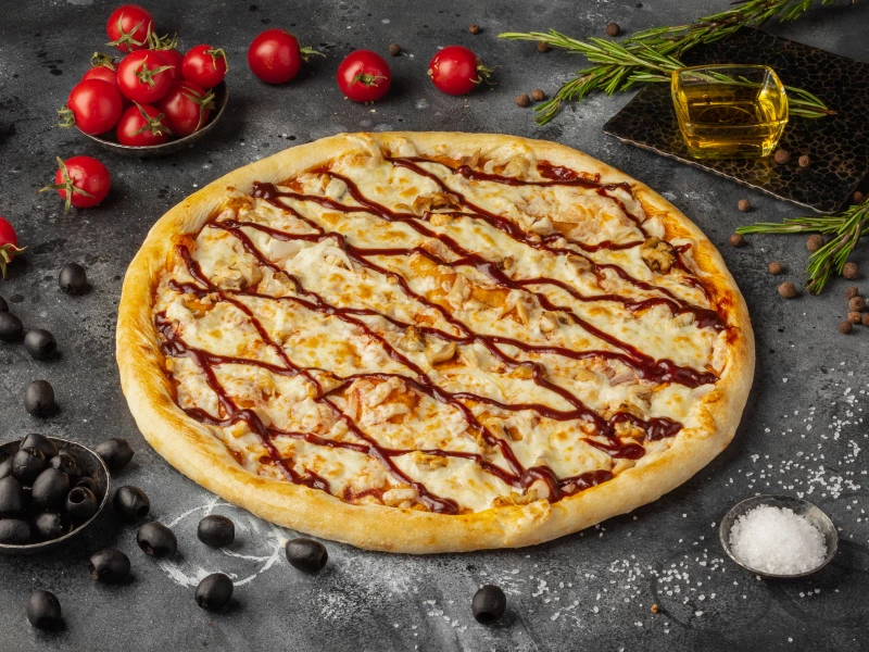 Пицца куриное барбекю 35см