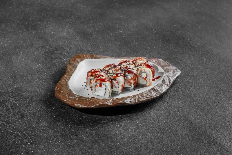 Ролл Ямомото с креветкой и угрём