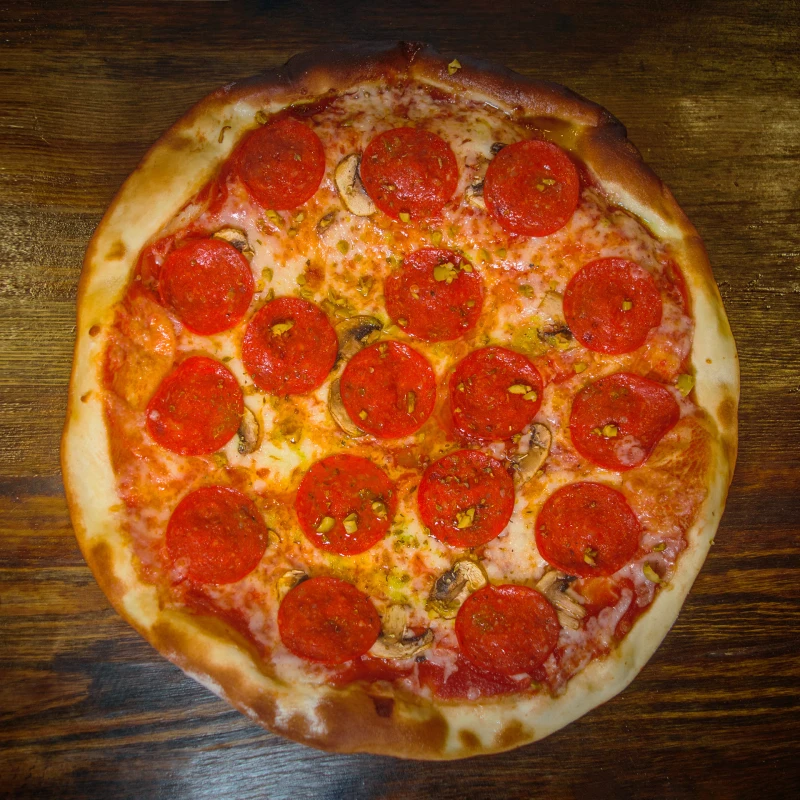Пепперони с грибами (размер М)