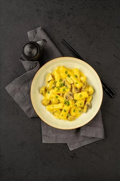 Ток Покки с чеддером и грибами