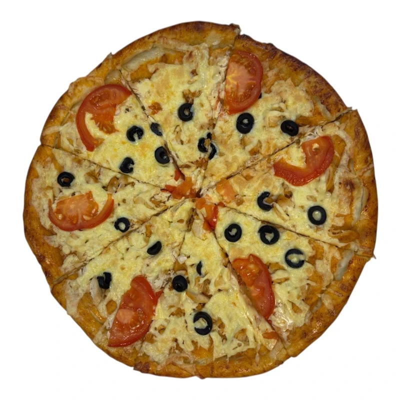 Пицца с курицей и помидорами 700 гр 