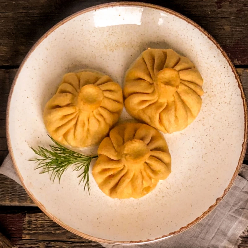 Жареные хинкали с бараниной