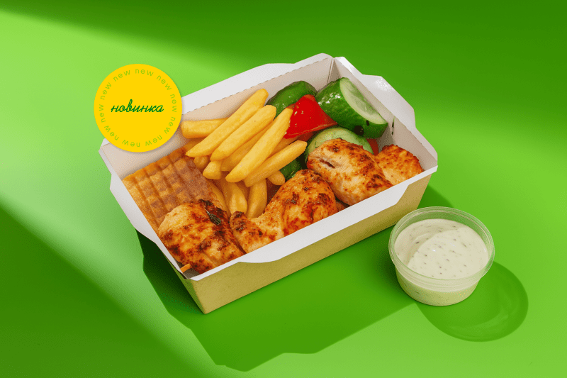 Бокс с шашлыком из курицы