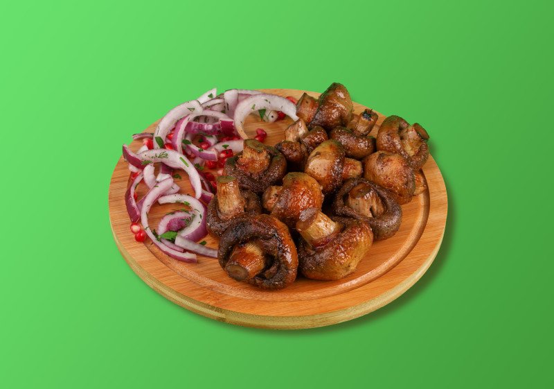 Грибы на мангале 