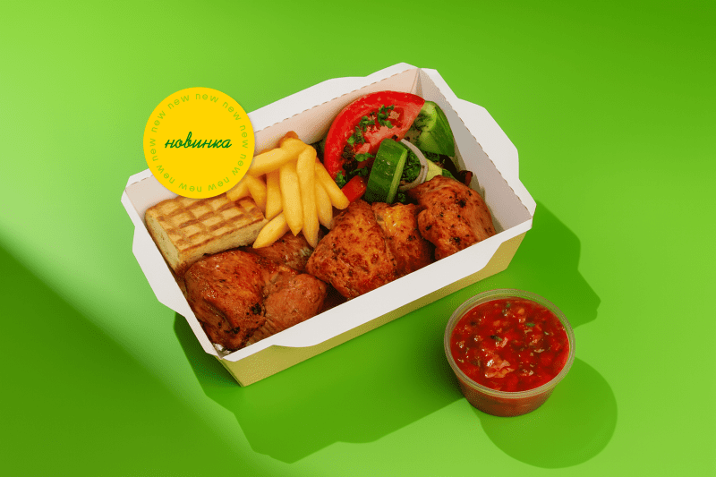 Бокс с шашлыком из свинины