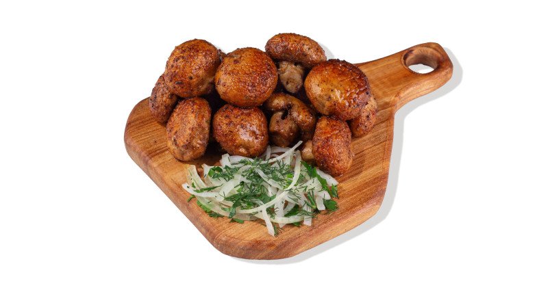 Грибы на мангале