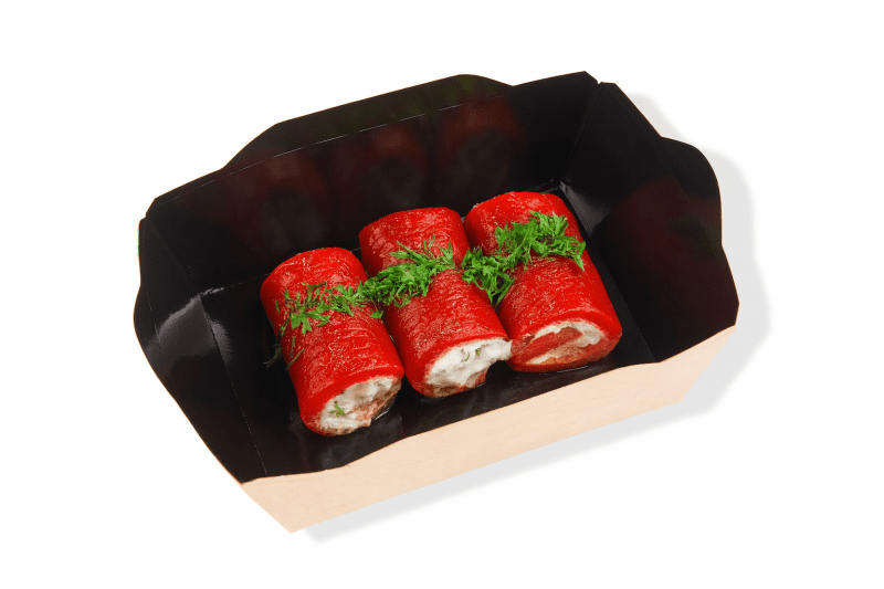 Рулетики из печеных перцев 3 шт